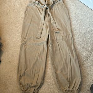 Forever 21 loose flowing cream joggers size L